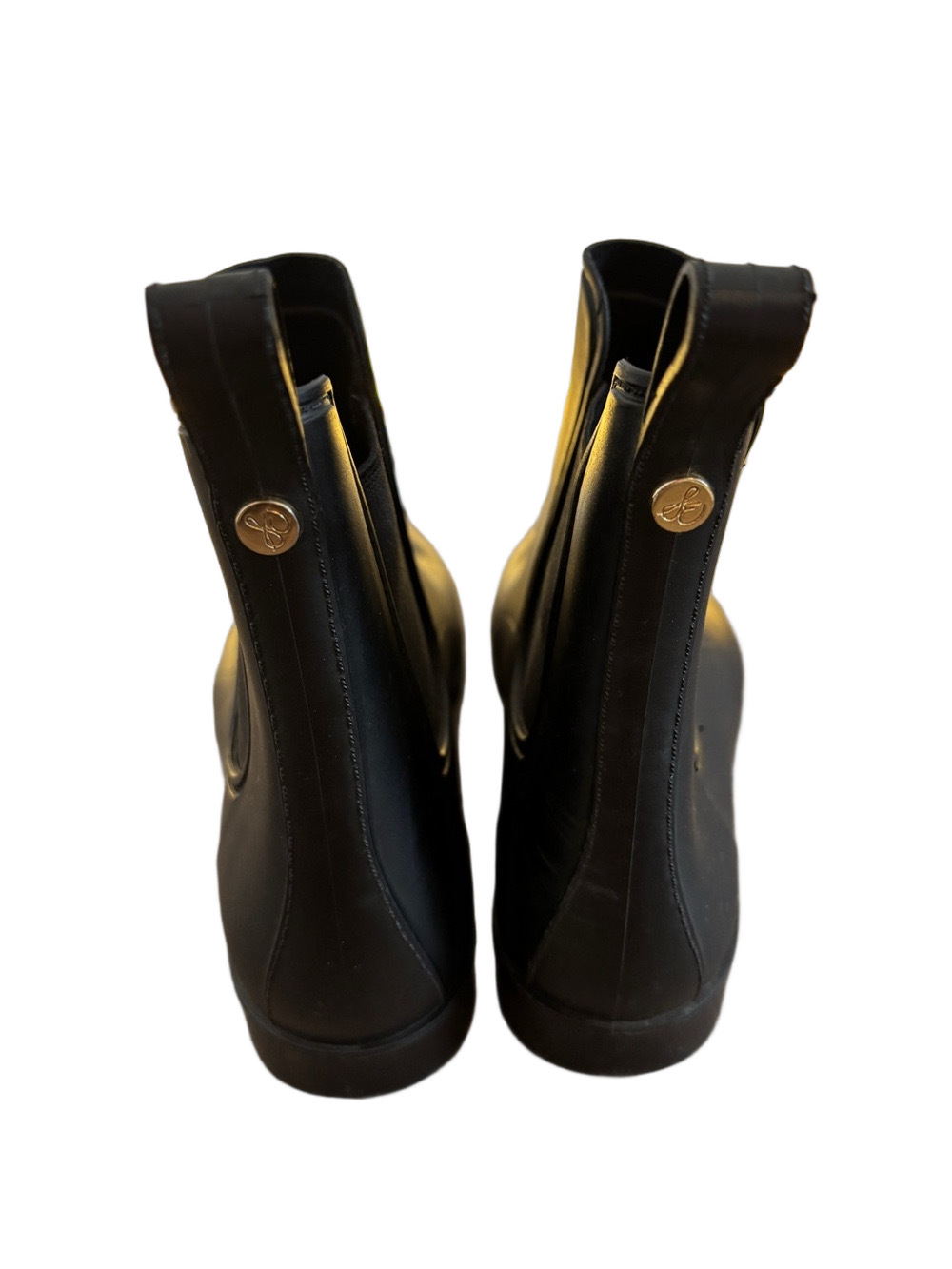 Sam Edelman Black Tinsley Rubber Rain Boot SZ 10 - Picture 7 of 12
